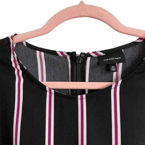 Who What Wear Striped Navy and Red Jumpsuit - Picture 3 of 7